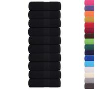 vidaXL Serviettes de Toilette FROGN 10 pièces Noir 30x30 cm 360 g/m²