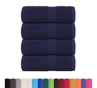 vidaXL Serviettes de Toilette FROGN 4 pièces Bleu Marine 30x30 cm 360 g/m²