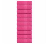 vidaXL Serviettes de visage 10 pcs rose 30x30 cm 360 g/m² 100% coton 137042