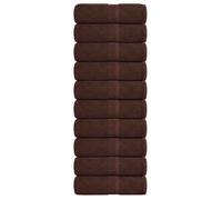 vidaXL Serviettes d'invité 10 pcs marron 30x50 cm 360 g/m² 100% coton, serviette, serviette de visage, ensemble de 136757