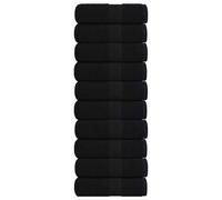 Vidaxl Serviettes D'invité 10 Pcs Noir 30x50 Cm 360 G/M² 100% Coton