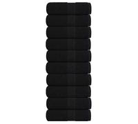Vidaxl Serviettes D'invité 10 Pcs Noir 30x50 Cm 360 G/M² 100% Coton