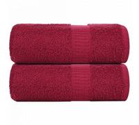 Vidaxl Serviettes D'invité 2 Pcs Bordeaux 30x50 Cm 360 G/M² 100% Coton