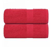 Vidaxl Serviettes D'invité 2 Pcs Rouge 30x50 Cm 360 G/M² 100% Coton