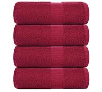 Vidaxl Serviettes D'invité 4 Pcs Bordeaux 30x50 Cm 360 G/M² 100% Coton
