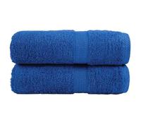 vidaXL Serviettes d'invité de Qualité Supérieure 2 pcs, Draps de Bain, Essuie-mains, Serviette de Visage Salle de Bain, Bleu 137182