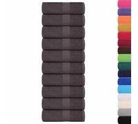 vidaXL Serviettes d'invité FROGN 10pcs Anthracite 30x50cm 360g/m² 100% Coton, Serviette, Serviette de Visage, Ensemble de Serviettes de Bain