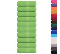 vidaXL Serviettes d'invité FROGN 10pcs Vert Pomme 30x50cm 360g/m² 100% Coton, Serviette, Serviette de Visage, Ensemble de Serviettes de Bain