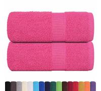 vidaXL Serviettes d'invité FROGN 2 pcs Rose 30x50 cm 360 g/m² 100% Coton, Serviette, Serviette de Visage, Ensemble de Serviettes de Bain, Serviette de Bain