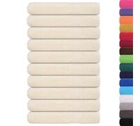 vidaXL Serviettes FROGN 10 pcs crème 100x200 cm 360 g/m² 100% Coton, Serviette de Plage, Serviette d'invité, Grande Serviette de Plage, Serviette de Bain