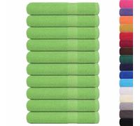 vidaXL Serviettes FROGN 10 pcs Vert Pomme 100x200 cm 360 g/m² 100% Coton, Serviette de Plage, Serviette d'invité, Grande Serviette de Plage