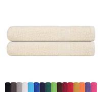 vidaXL Serviettes FROGN 2 pièces crème 100×200 cm 360 g/m² 100% coton