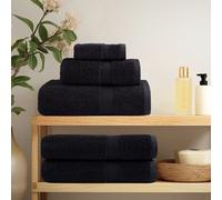 vidaXL Serviettes Premium ""SOLUND"" 25 pcs Noir 100x200 cm 550 gsm