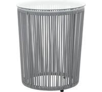 vidaXL Set Bistro 3 pièces avec coussins PE-Rattan Gris