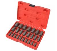 vidaXL Set de 25 extracteurs de vis à dents multiples en acier
