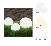 vidaXL Set de 3 lampes de jardin LED sphériques 20/30/40 cm PMMA - éclairage extérieur