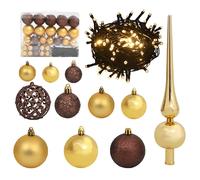 vidaXL Set de boules de Noël avec LED