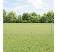 Vidaxl Set De Clôture De Jardin 2 Pièces Acier Galvanisé 10 X 0,5 M