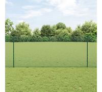 Vidaxl Set De Clôture De Jardin Ensemble De 2 Vert Acier Galvanisé