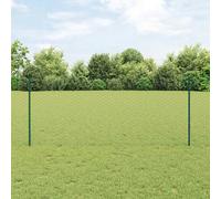 vidaXL Set de clôture de jardin hexagonale - Vert Métal