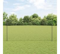 vidaXL Set de Clôture de Jardin Set de 2 Gris Métal Standard Durable