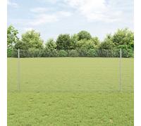 vidaXL Set de clôture en fil de fer à poules 2 pièces Acier galvanisé