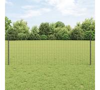 vidaXL Set de clôture Euro Ensemble de 2 Gris Acier 10 x 0.8 m Durable