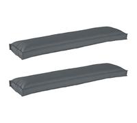 vidaXL Set de Coussins de Palette 2 pcs Anthracite 150 x 40 x 8 cm, Jardin et terrasse, Coussins Modernes Outdoors, Pads rectangulaires en Tissu Oxford résistant à l'eau