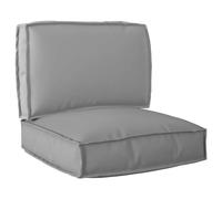 vidaXL Set de coussins de palette 2 pcs Gris Tissu Oxford