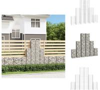 vidaXL Set de gabions 6 pcs. fil de fer galvanisé - panneaux de clôture