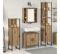 Vidaxl Set De Meubles De Salle De Bain 4 Pièces En Chêne Artisan En Bois D'ingénierie