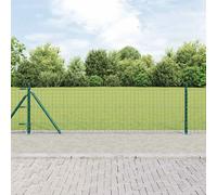 vidaXL Pots de clôture avec plaques de base 13 pcs Ø32mm 50cm en acier galvanisé 42004283