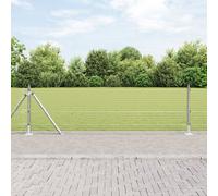 Vidaxl Set De Poteaux De Clôture Ensemble De 2 Acier Galvanisé 10 X 0,5 M