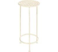 vidaXL Set de supports pour fleurs 3 pcs. Style Vintage Métal Blanc