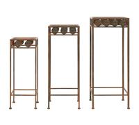 vidaXL Set de supports - Vintage métal rouillé
