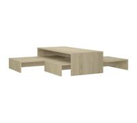 vidaXL Set de Tables Basses Gigognes, Tables d'Appoint Gigognes, Bouts de Canapé, Ensemble de Meubles Salon, Moderne, Chêne Sonoma Bois d'Ingénierie