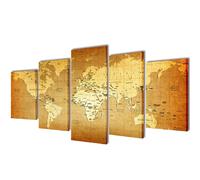 vidaXL Set de toiles imprimées Carte du monde