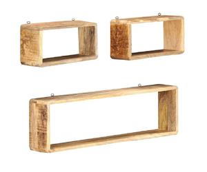vidaXL Set Étagères cube Bois Manguier