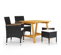 VIDAXL Set Extérieur 5 pcs - Noir