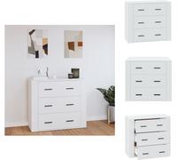 vidaXL Sideboard Blanc 80x33x70 cm Bois composite - Sideboards
