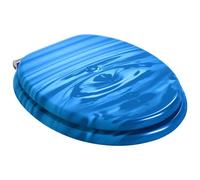 vidaXL Siège de toilette 2 pcs Goutte bleue 44 x 38 cm Panneau MDF