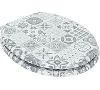 vidaXL Siège de toilette à fermeture douce, 2 pièces, bleu et blanc, en porcelaine