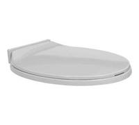 vidaXL Siège de toilette abattant à fermeture en douceur Ovale Gris clair