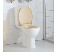 vidaXL Siège de Toilette à Fermeture en Douceur Abattant WC Lunette Cuvette Salle de Bain Maison Restaurant Hôtel Magasin 145821 Beige G