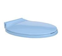 vidaXL Siège de toilette à fermeture en douceur Bleu Ovale