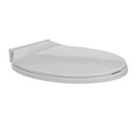 vidaXL Siège de toilette à fermeture en douceur Gris clair Ovale