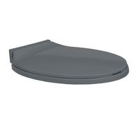 vidaXL Siège de toilette à fermeture en douceur Gris Ovale