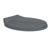 vidaXL Siège de toilette à fermeture en douceur Gris Ovale