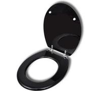 vidaXL Abattant WC MDF Noir Siège de Toilette Lunettes WC Cuvette Standard