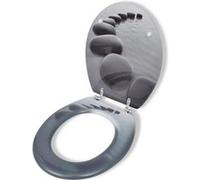 vidaXL Abattant WC MDF Pierres Salle de Bain Lunette Cuvette Siège Toilette